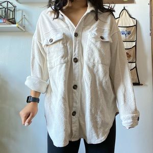 Cream Laid Back Button Up